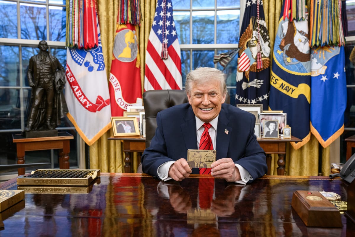 Trump Holds Gold Card